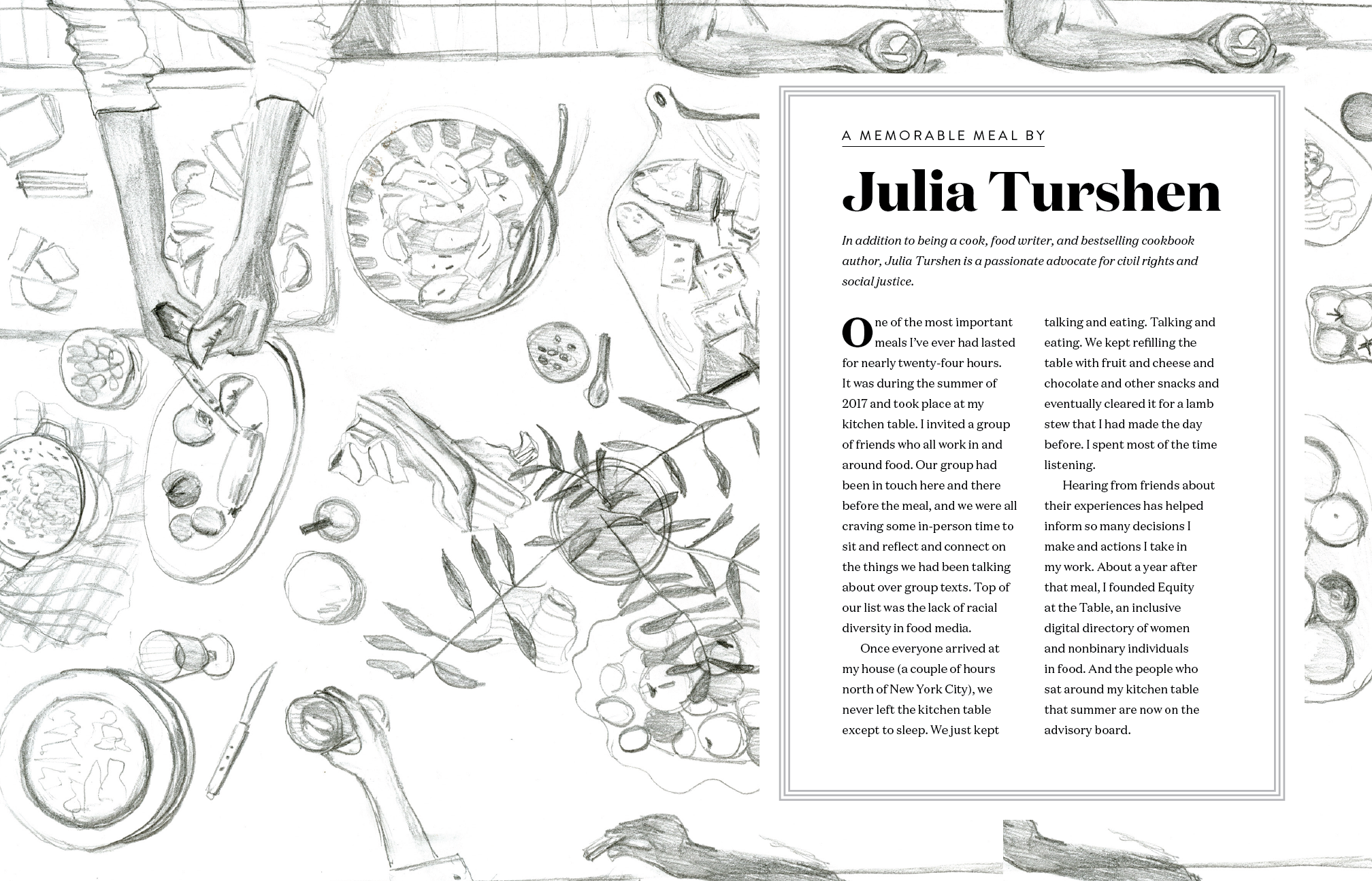 Julia Turshen Sketch